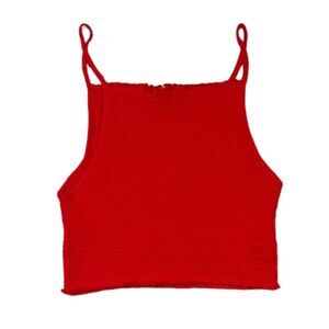 Forever 21 Cropped Sleeveless Red Top | Size M